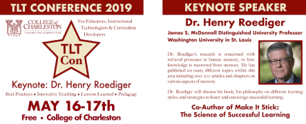 The 2019 Teaching and Learning Team Conference at the College of Charleston.